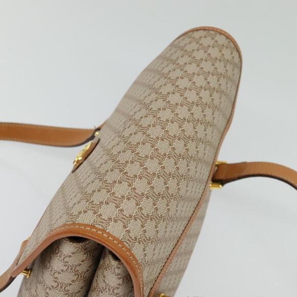 CELINE Macadam Canvas Hand Bag Pvc Beige Gold - Picture 6 of 13